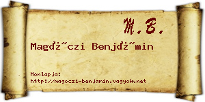 Magóczi Benjámin névjegykártya